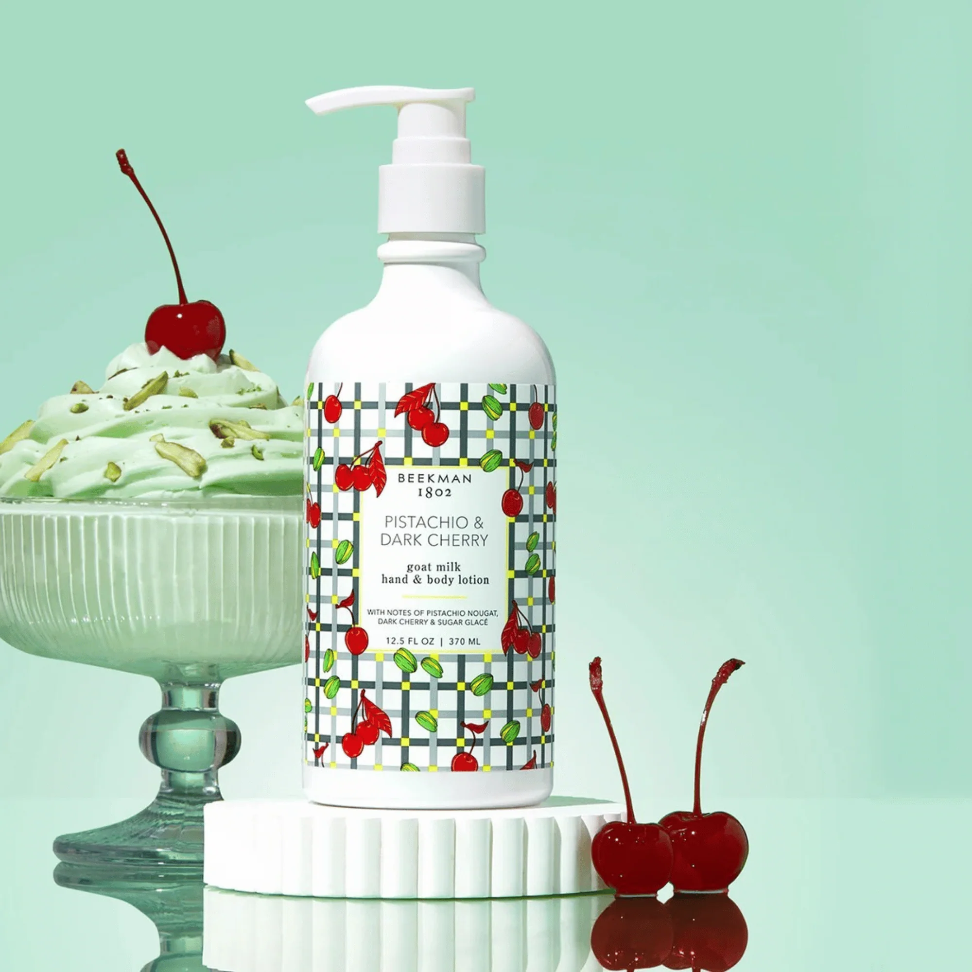 Beekman 1802 Pistachio & Dark Cherry Goat Milk Lotion (12.5 oz) #10090764 - Image 2
