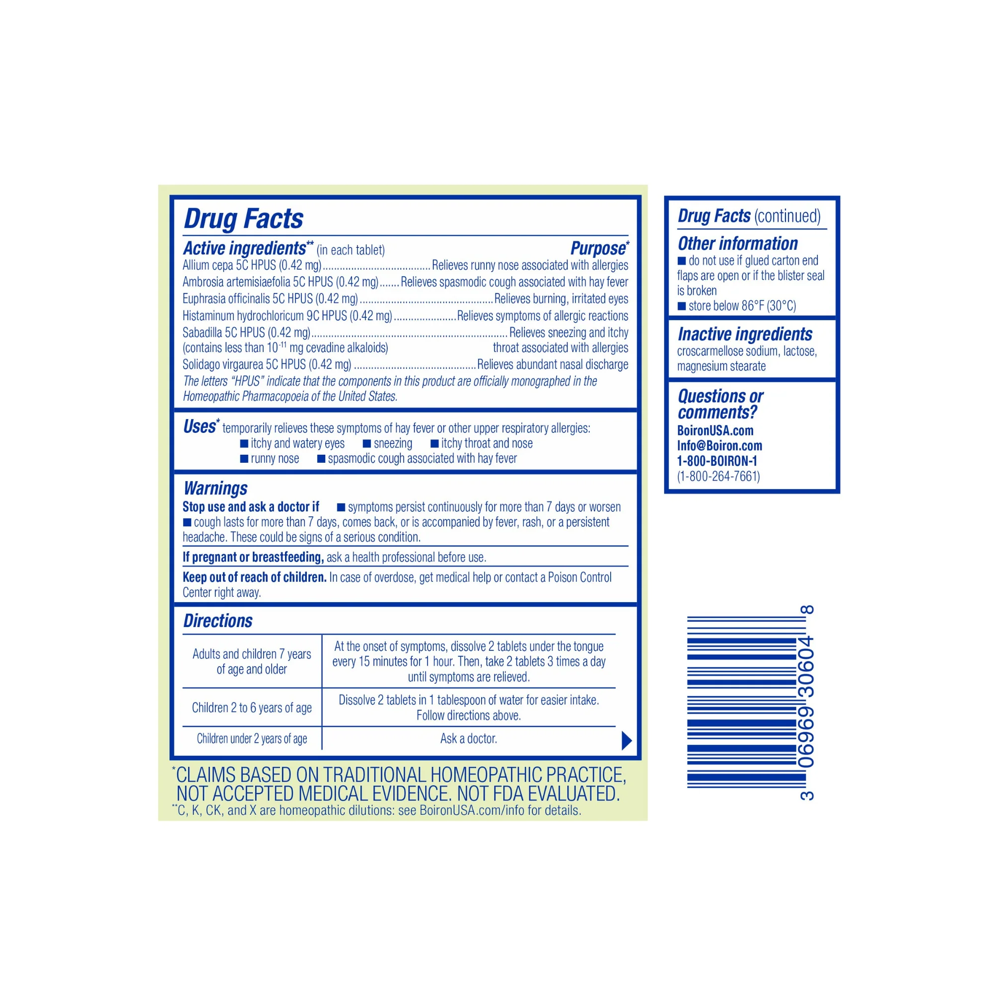 Boiron AllergyCalm (60 count) #10081542 - Image 2