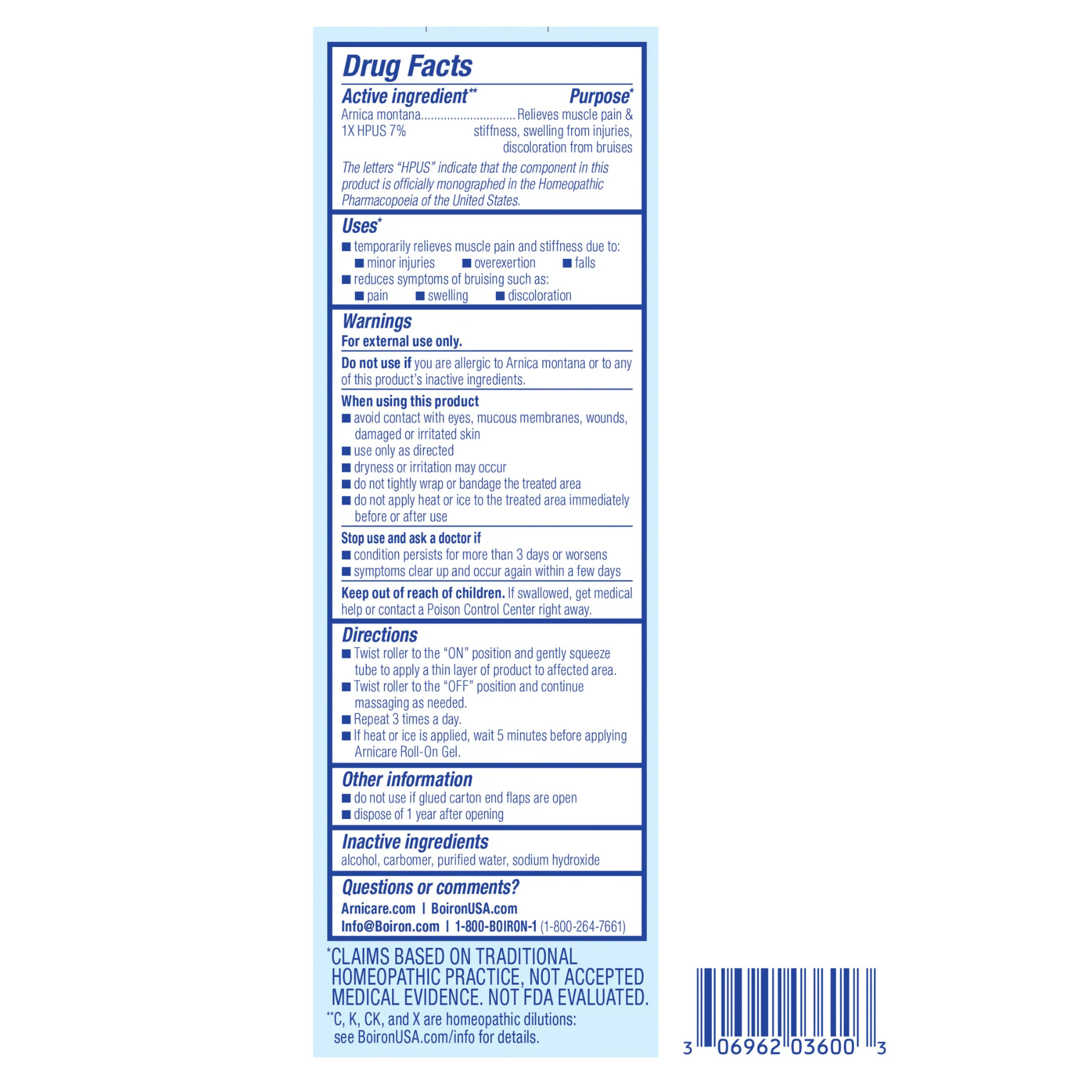 Boiron Arnicare Roll-On (1.5 oz) #10087699 - Image 3