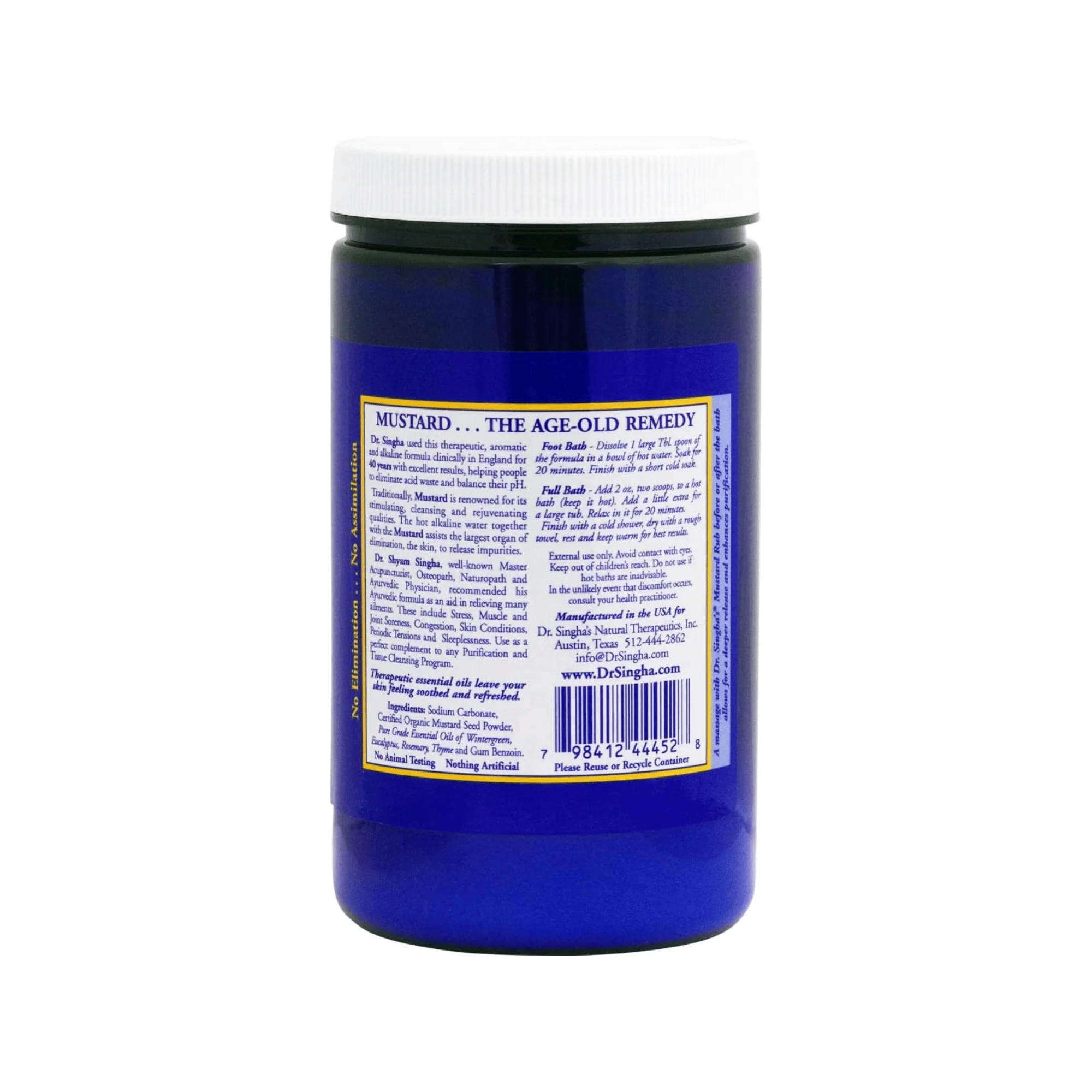 Dr. Singha's Mustard Bath (28 oz) #14216 - Image 2