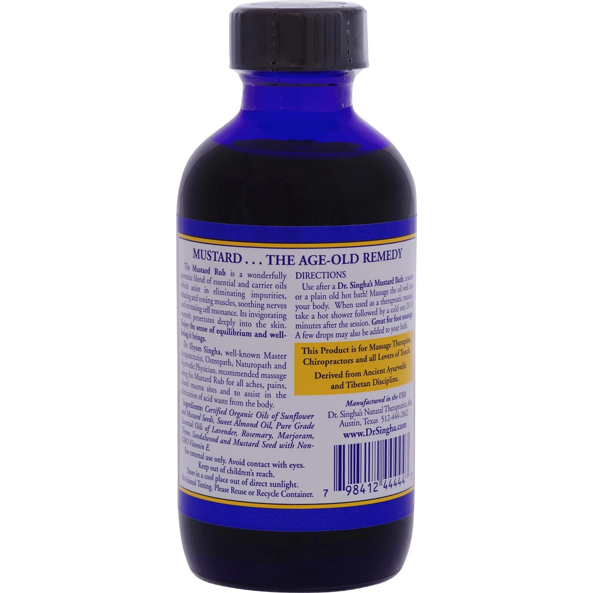 Dr. Singha's Mustard Rub (4 fl oz) #16531 - Image 2