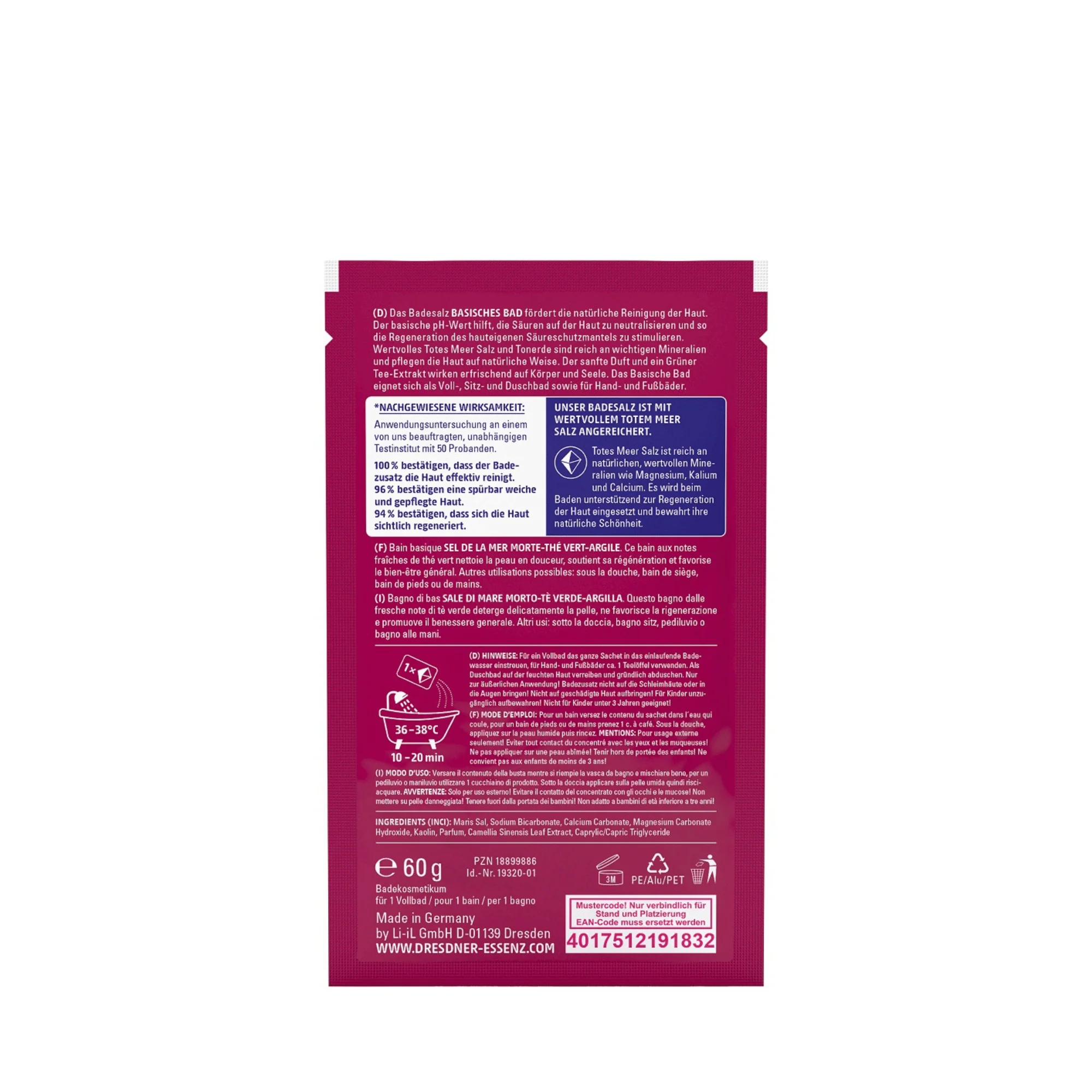 Dresdner Essenz Alkaline Bath Salts (60 g) #10090266 - Image 2