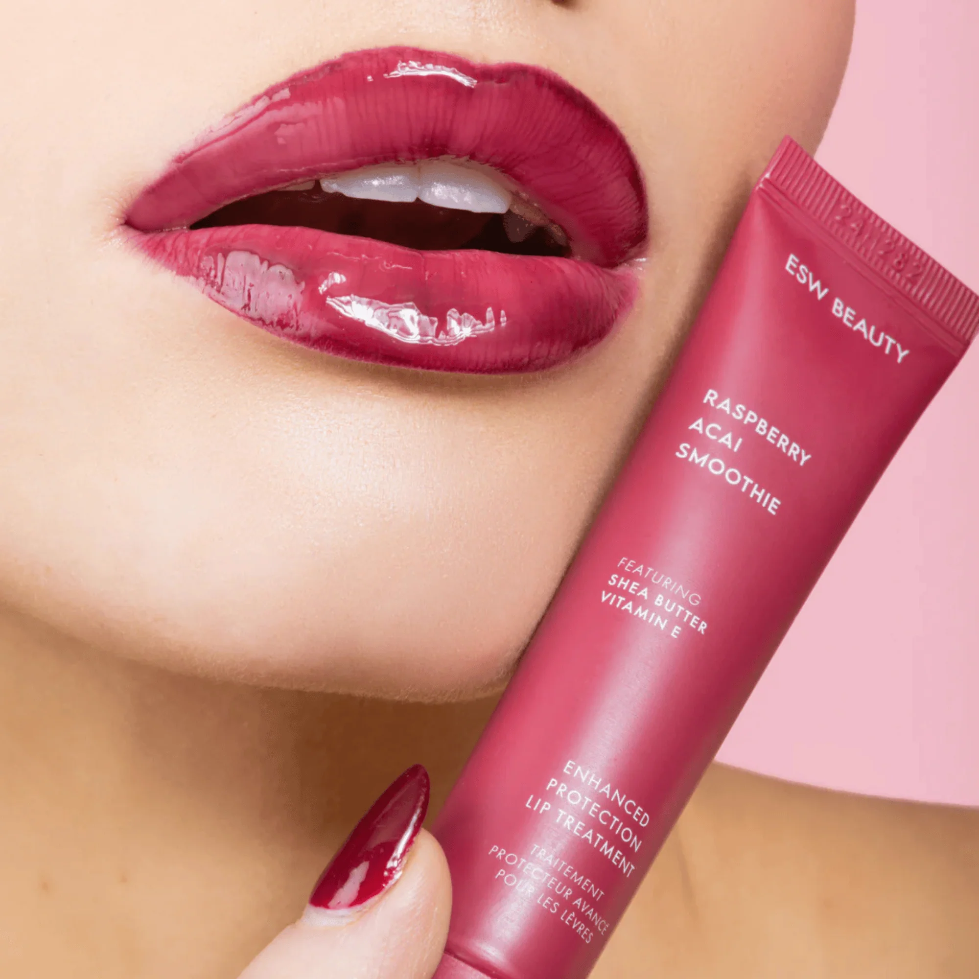 ESW Beauty Holiday Raspberry Acai Smoothie Enhanced Protection Lip Treatment #10090384 - Image 2