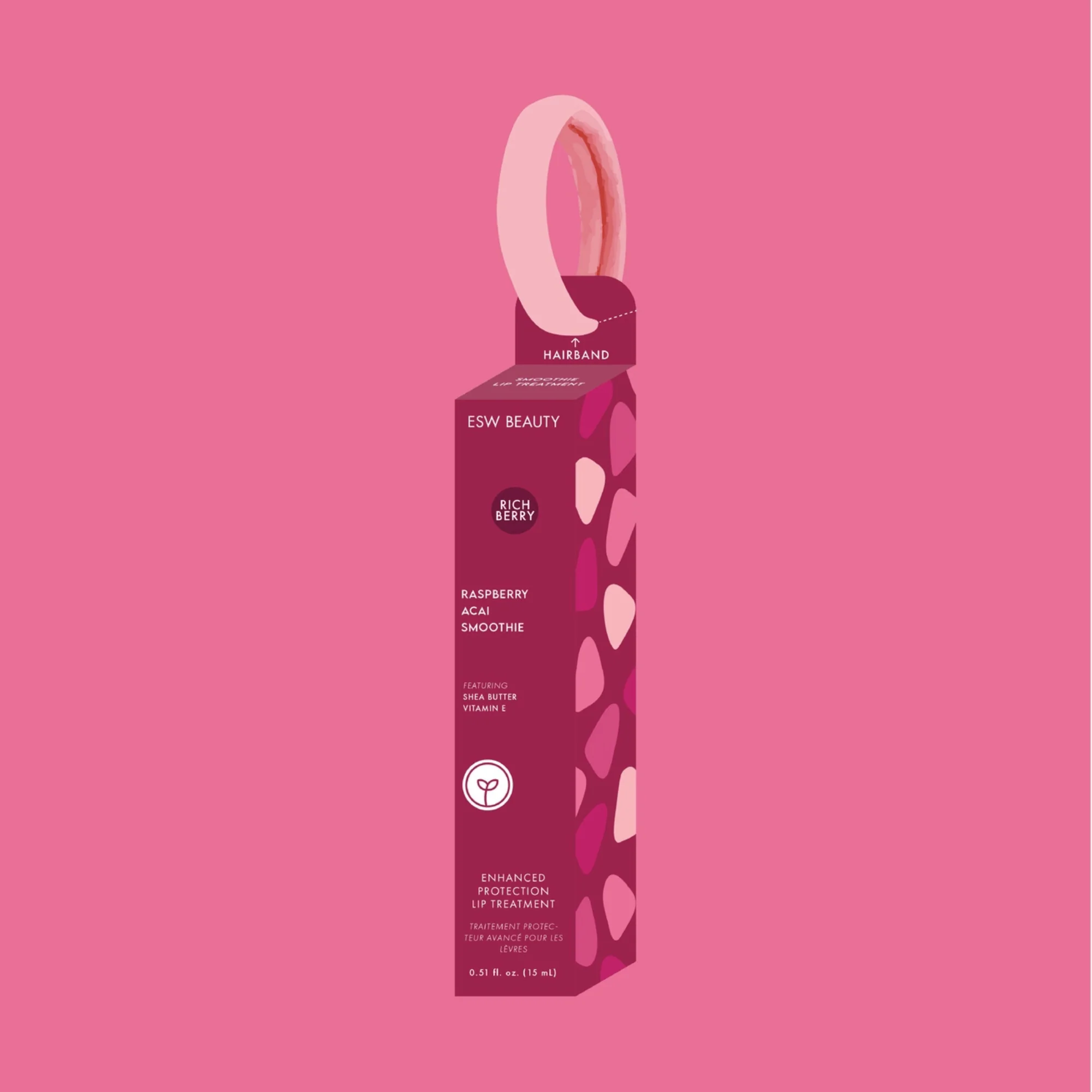 ESW Beauty Holiday Raspberry Acai Smoothie Enhanced Protection Lip Treatment #10090384 - Image 5