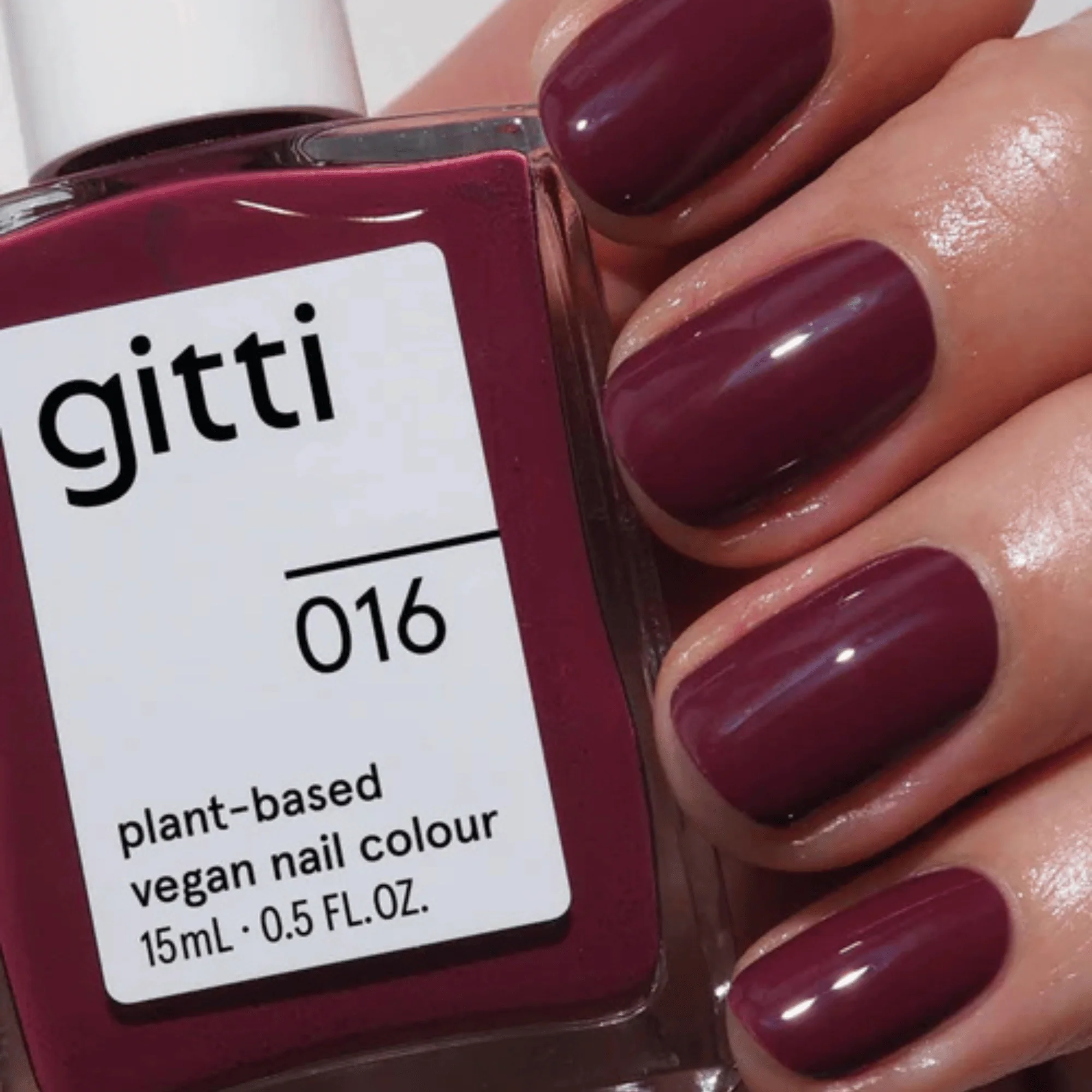 gitti no. 016 Wineberry Nail Polish (15 ml) #10091034 - Image 2