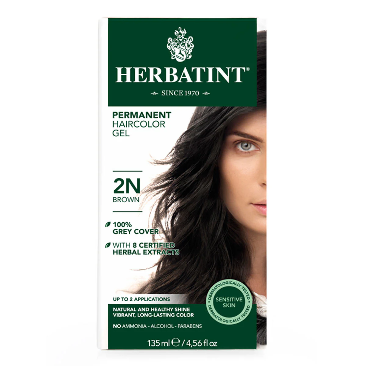 Herbatint 2N Brown Permanent Hair Color Gel (4.5 fl oz) #11991