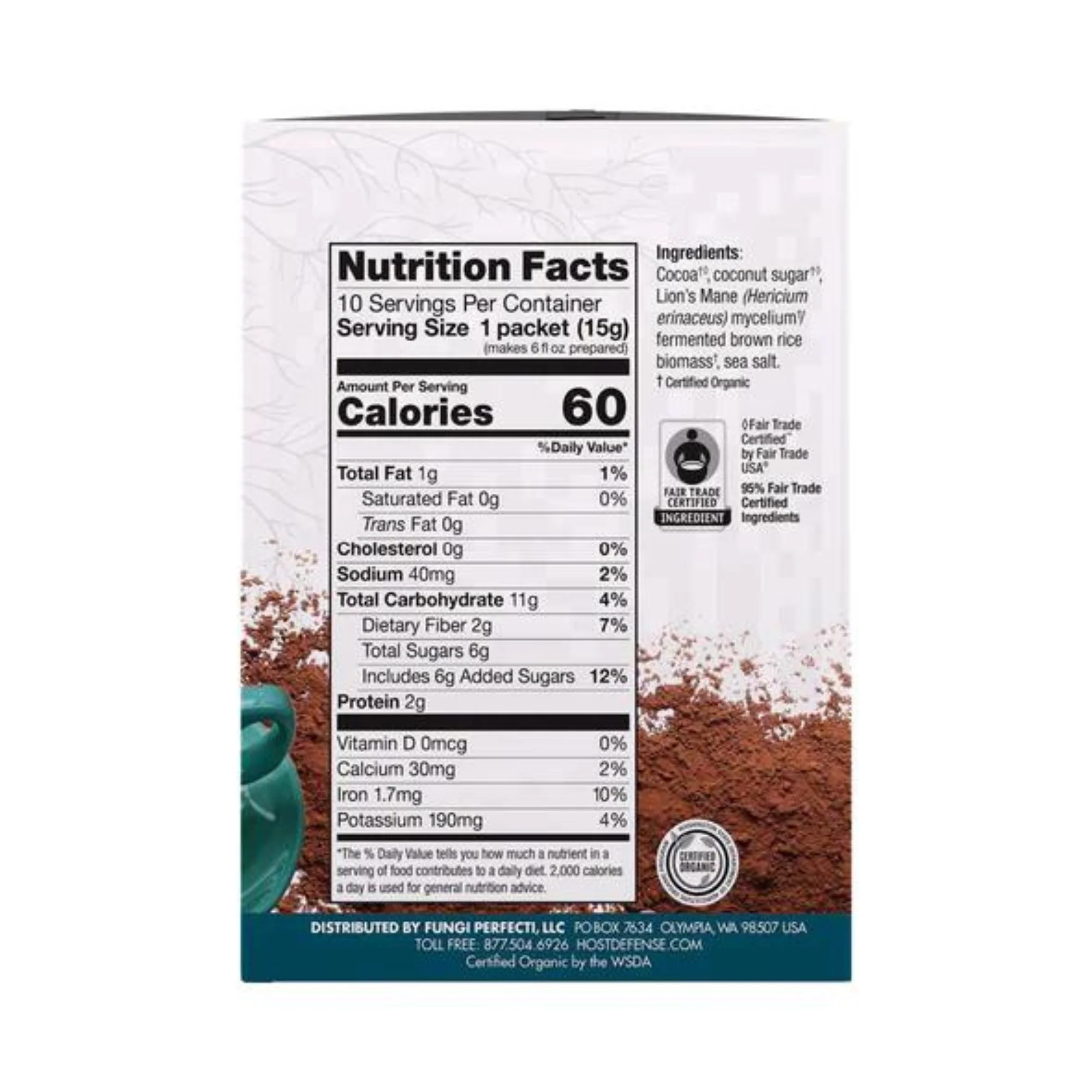 Host Defense MycoBrew Cocoa Packets (10 count) #10085649 - Image 2