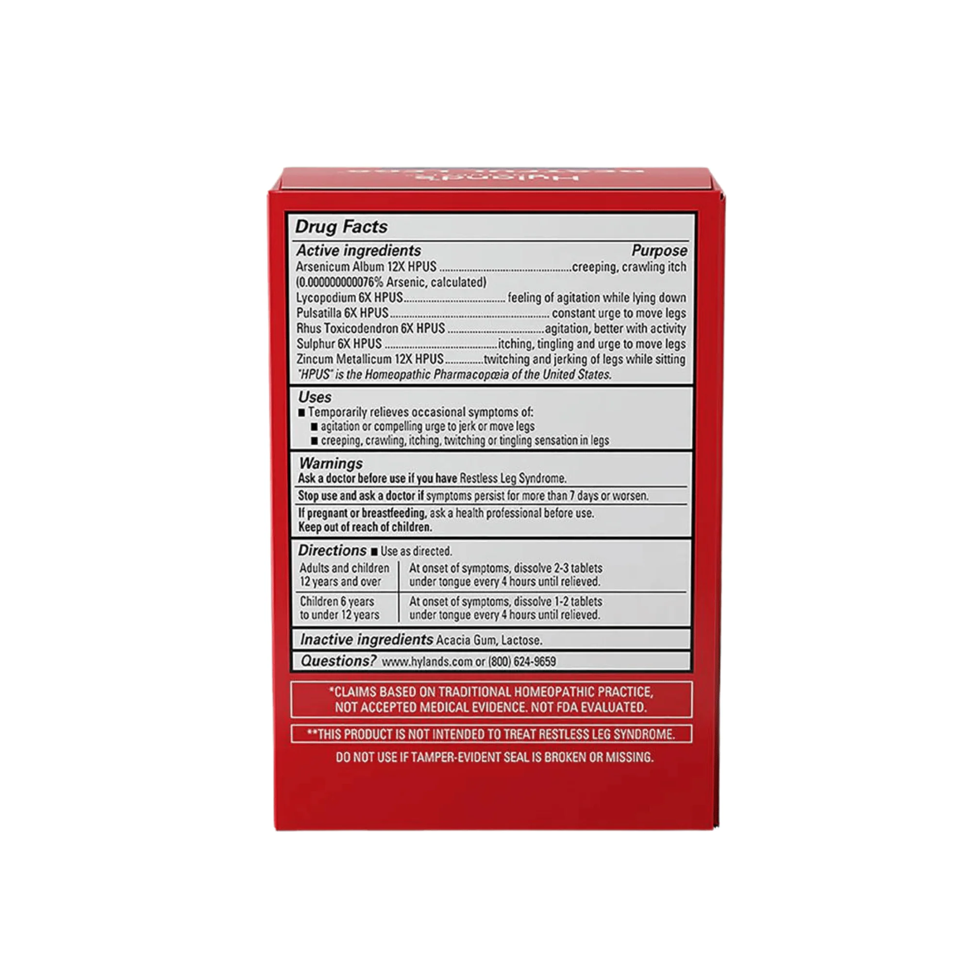 Hyland's Restful Legs - Hylands Restless Legs (50 count) #26816 - Image 2