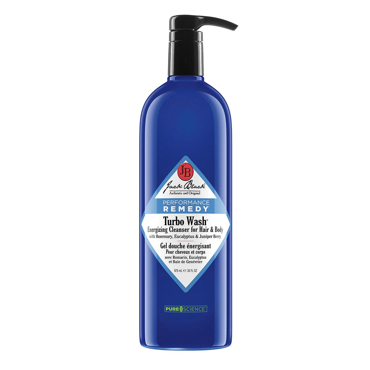 Jack Black Turbo Wash Energizing Cleanser for Hair Body with Pump (33 fl oz) #10065965