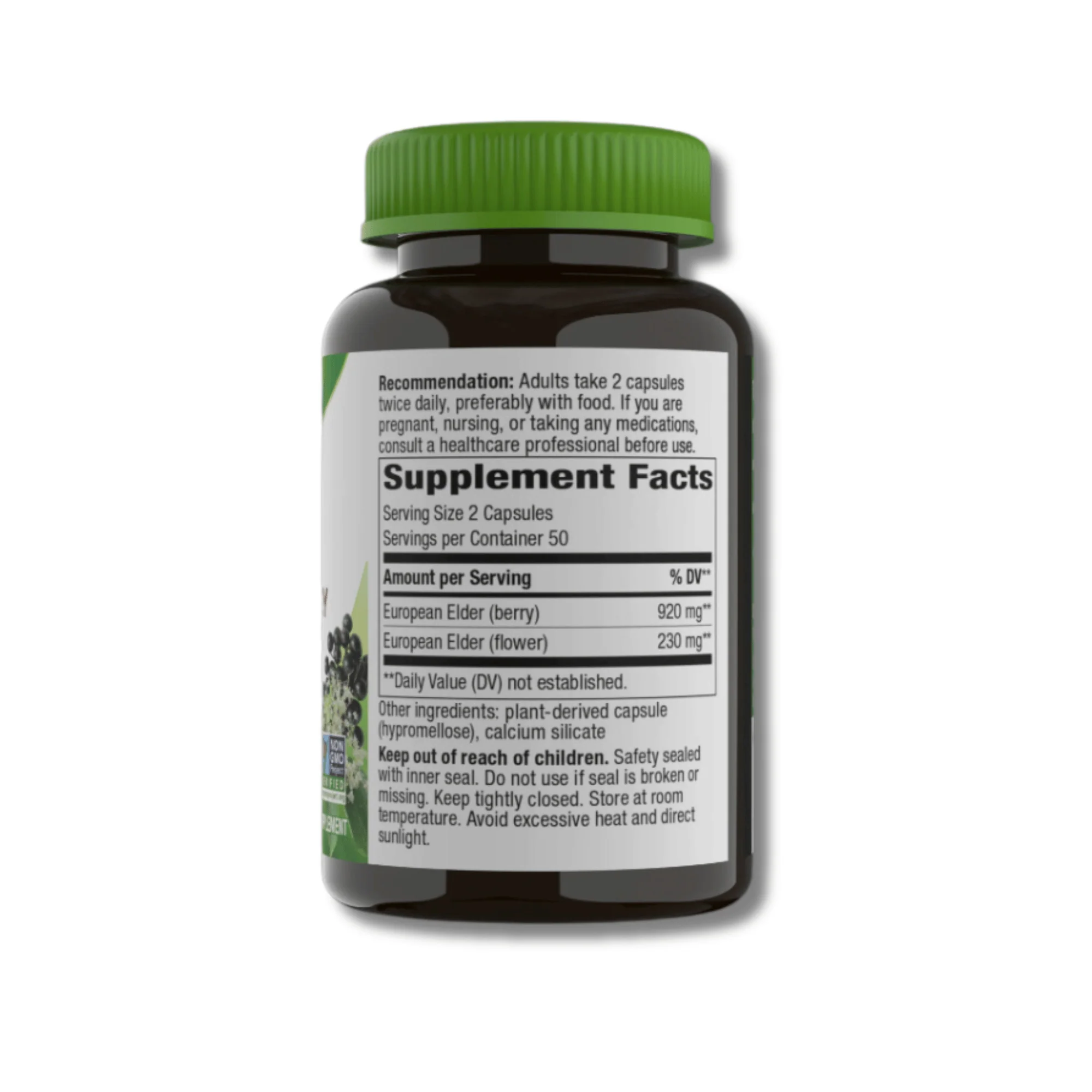 Nature's Way Black Elderberry Capsules (100 count) #5770 - Image 2