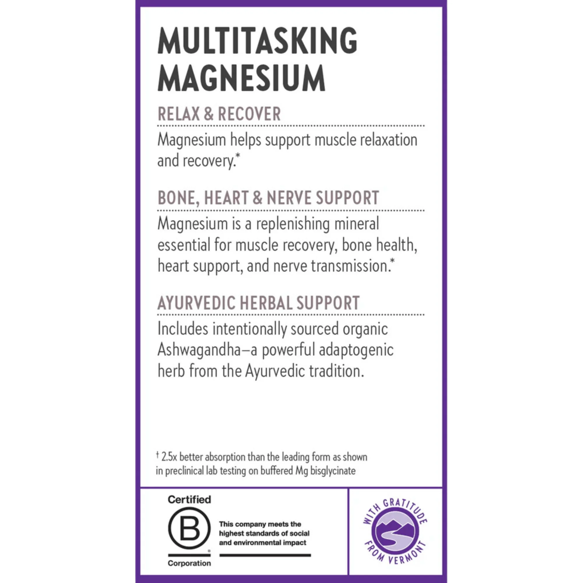 New Chapter Magnesium + Ashwagandha (60 count) #10090919 - Image 2