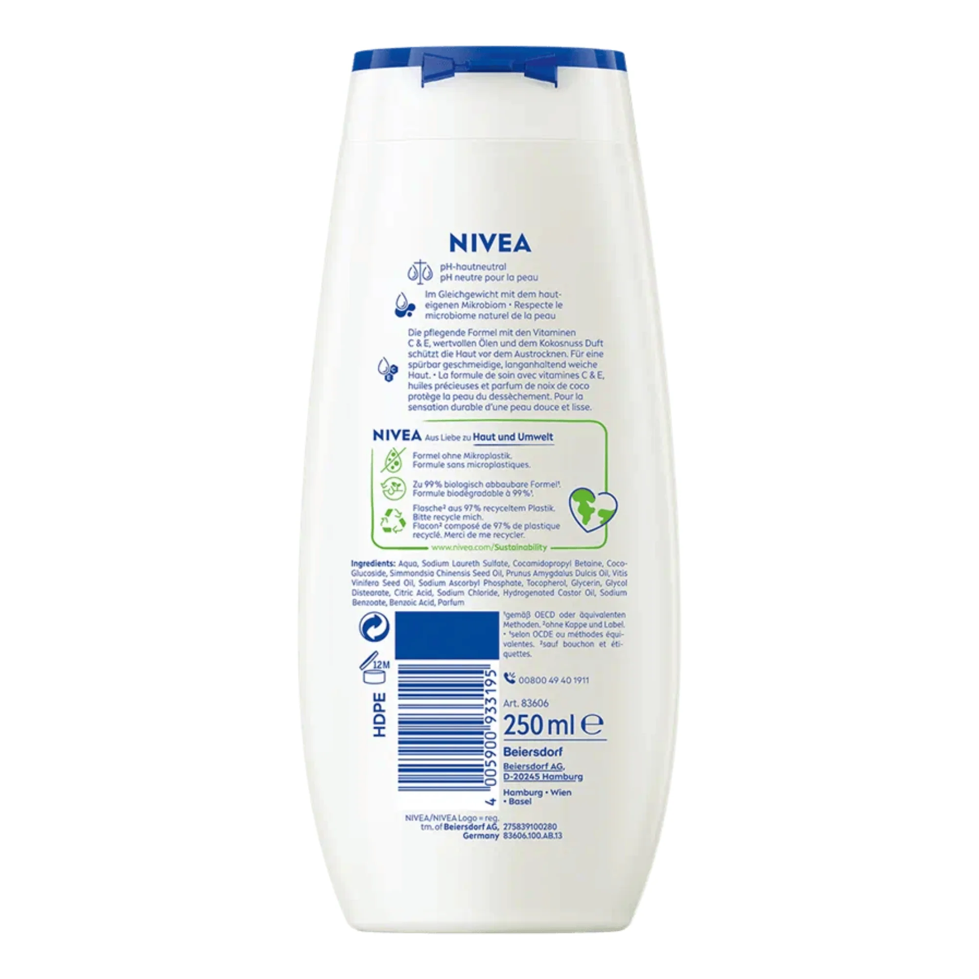 Nivea Coconut & Jojoba Oil Nourishing Shower Gel (250 ml) #10087929 - Image 2