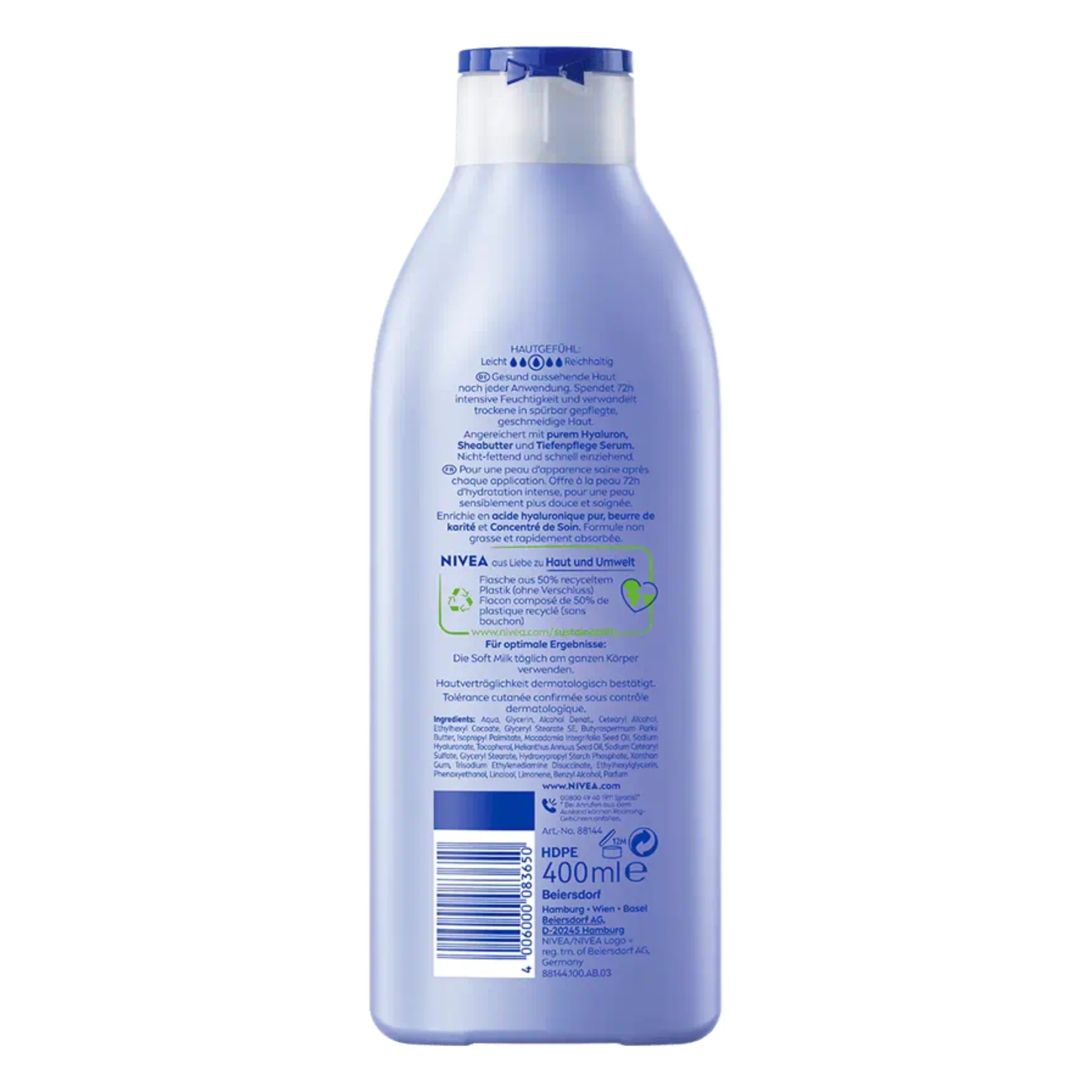 Nivea Pampering Soft Milk (400 ml) #30985 - Image 2