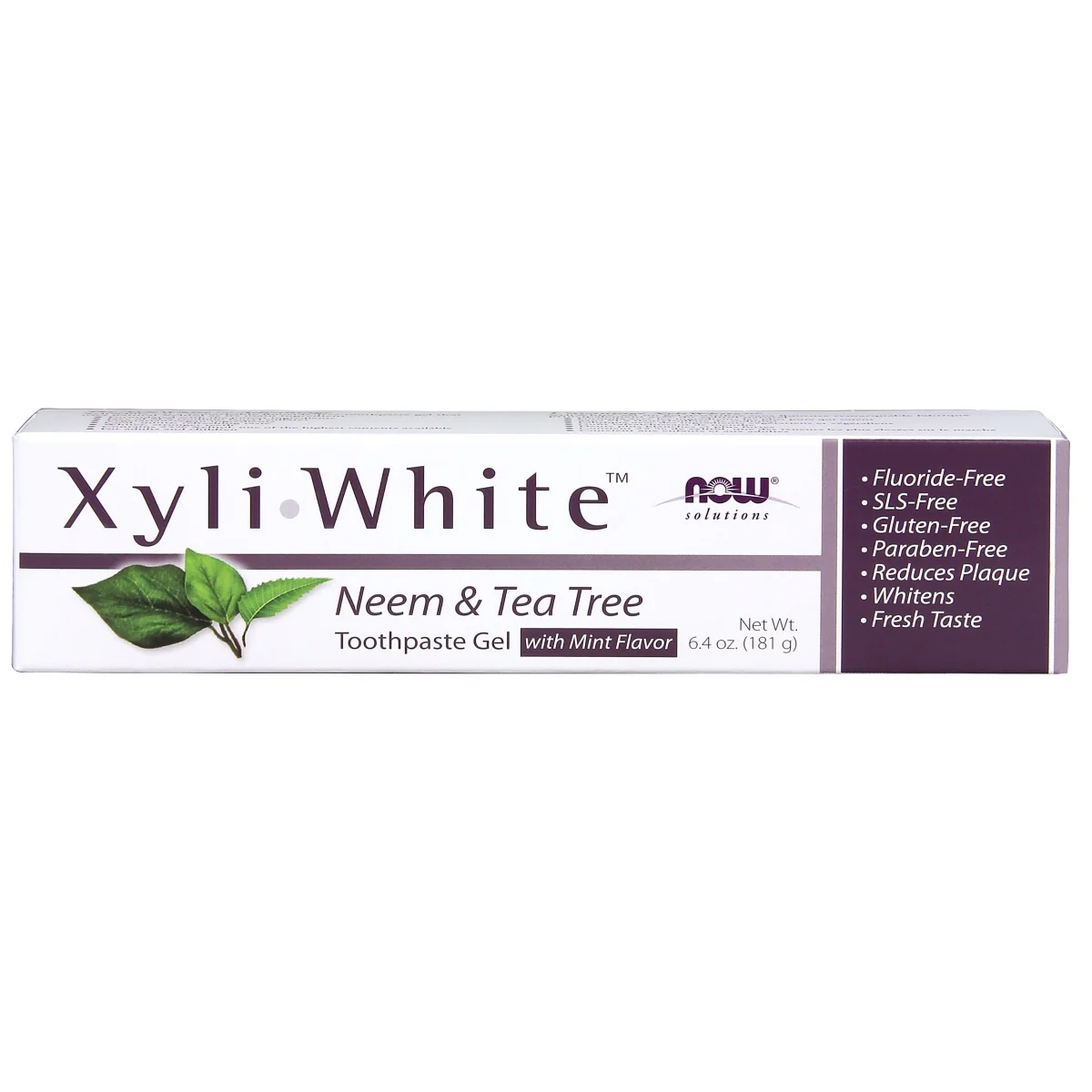 NOW Xyli-Toothpaste - Neem + Tea Tree (6.4 oz) #10076091