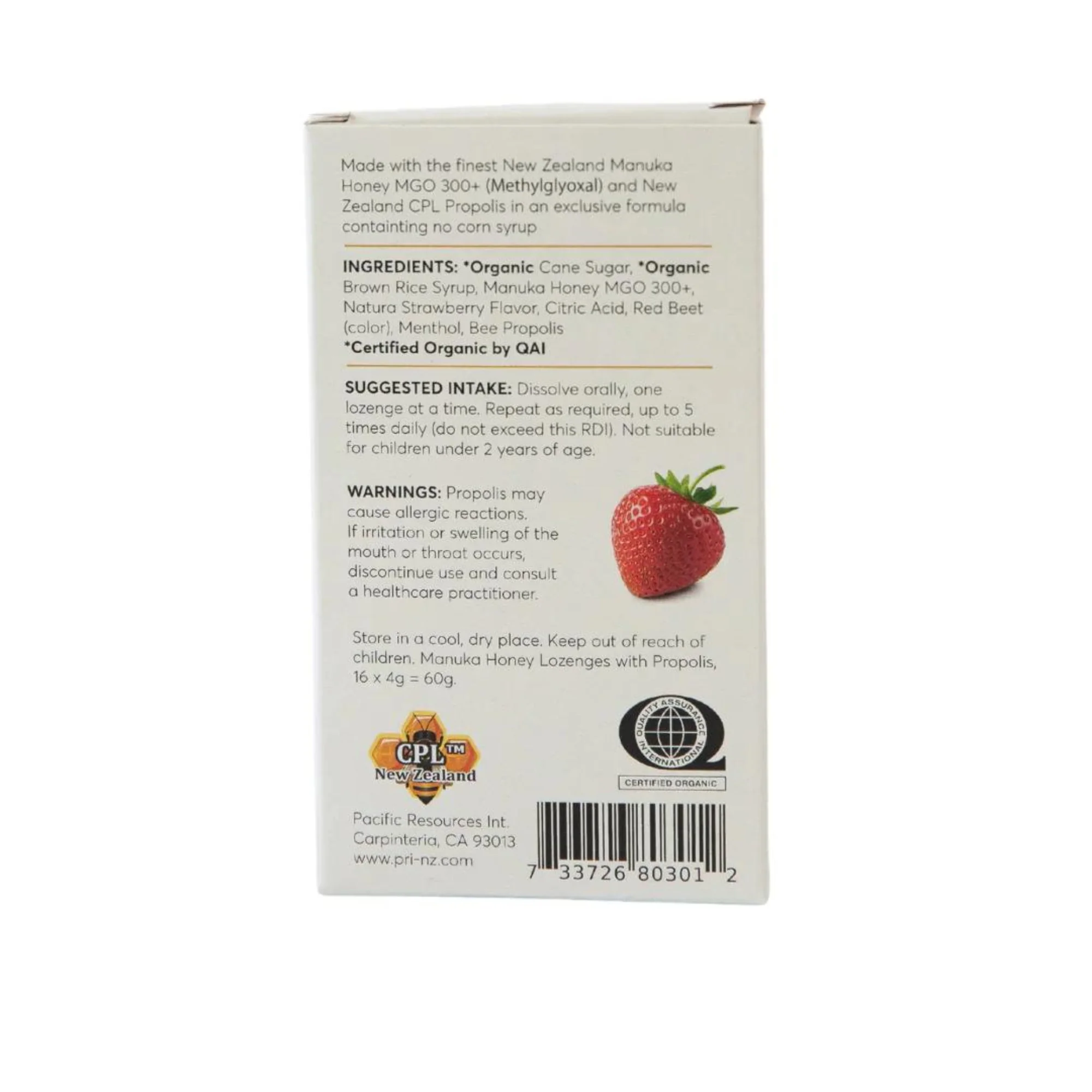 Pacific Resources Strawberry Lozenges (16 count) #10071044 - Image 2