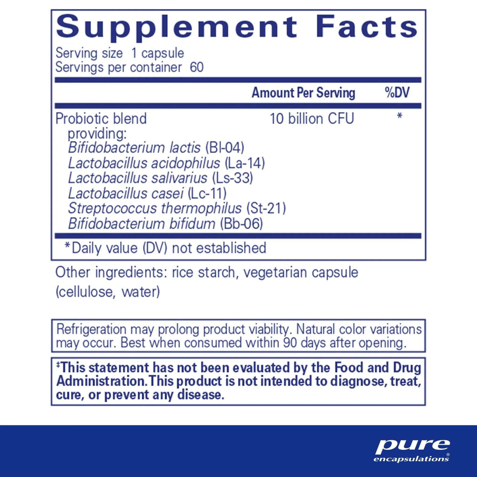 Pure Encapsulations Probiotic G.I. Capsules (60 count) #10085796 - Image 2