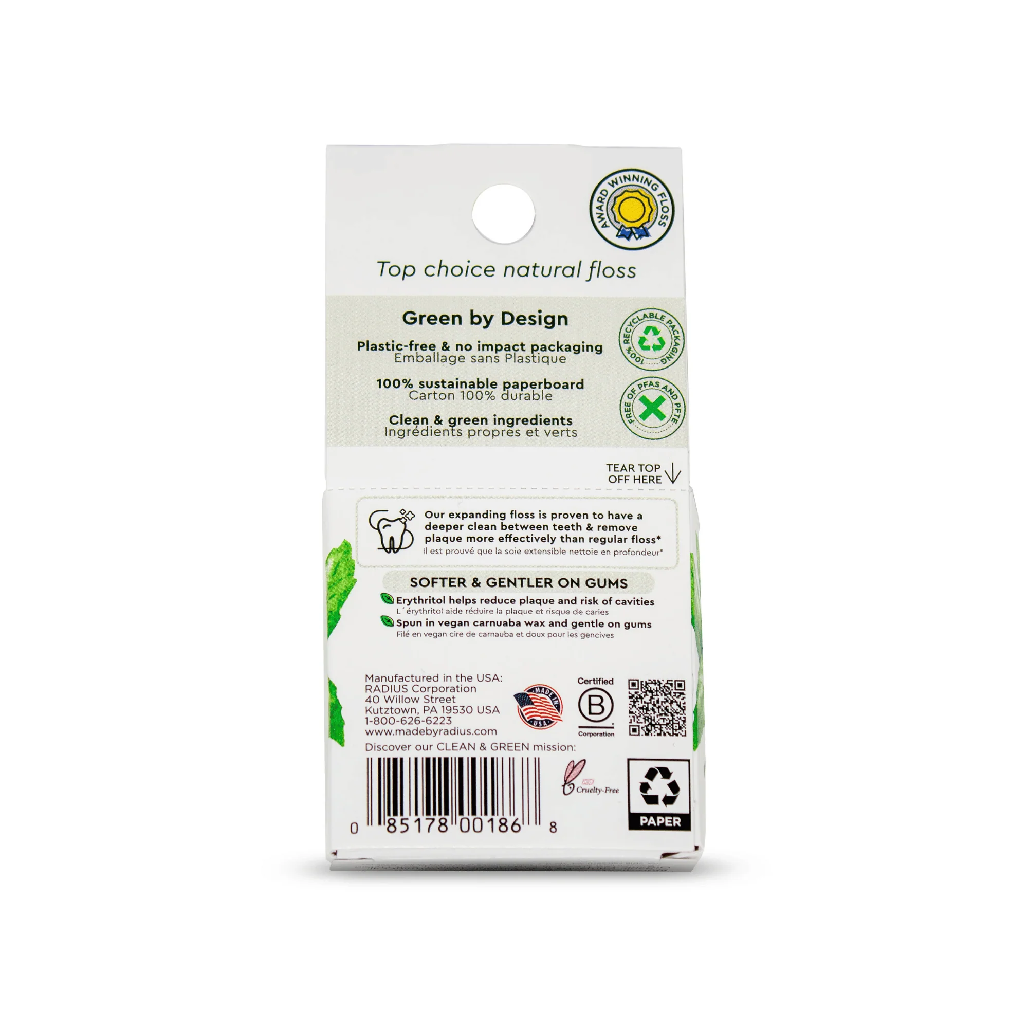 Radius Vegan Peppermint Sponge Floss (55 yd) #10091159 - Image 4