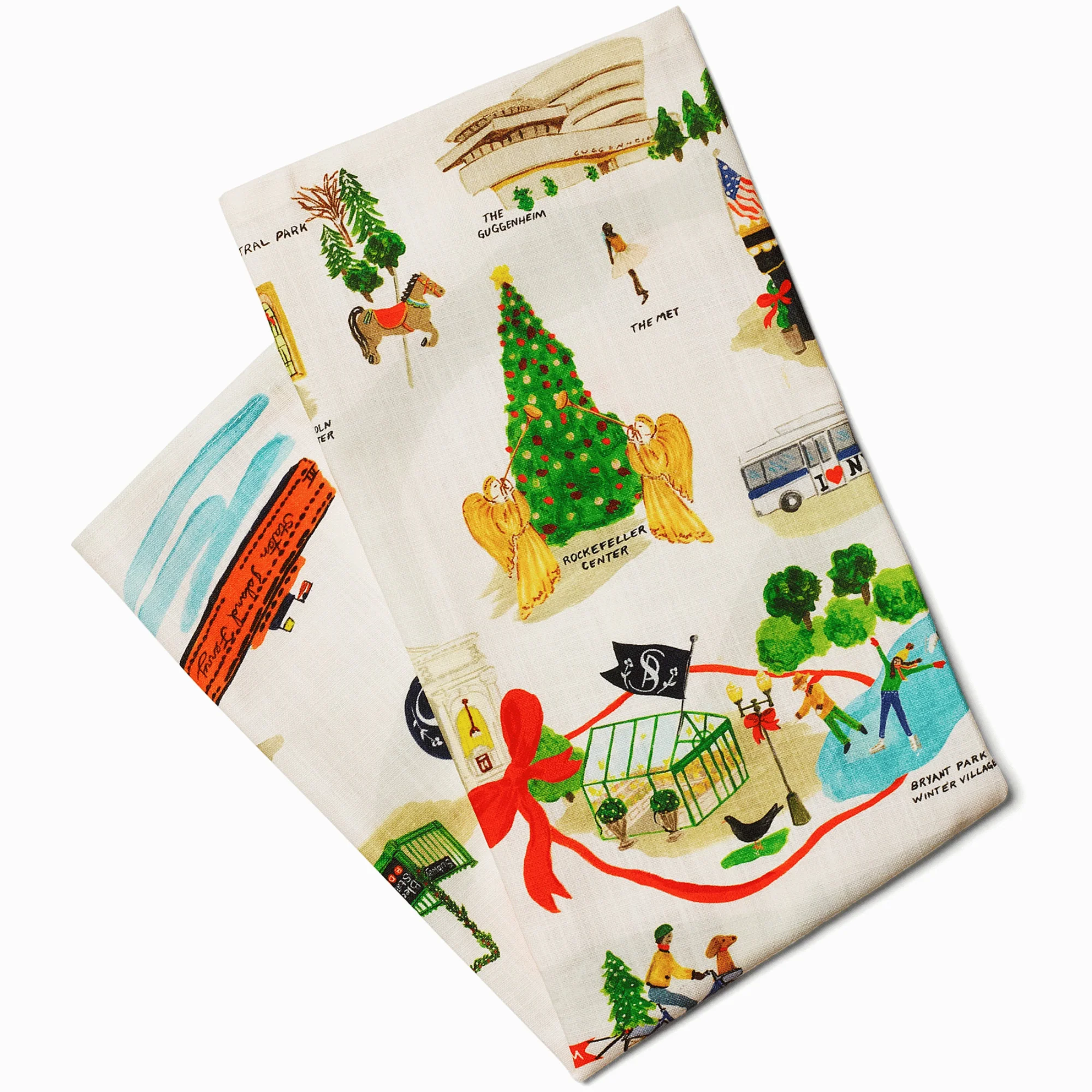 Soap & Paper Factory Holiday in New York Tea Towel #10090393