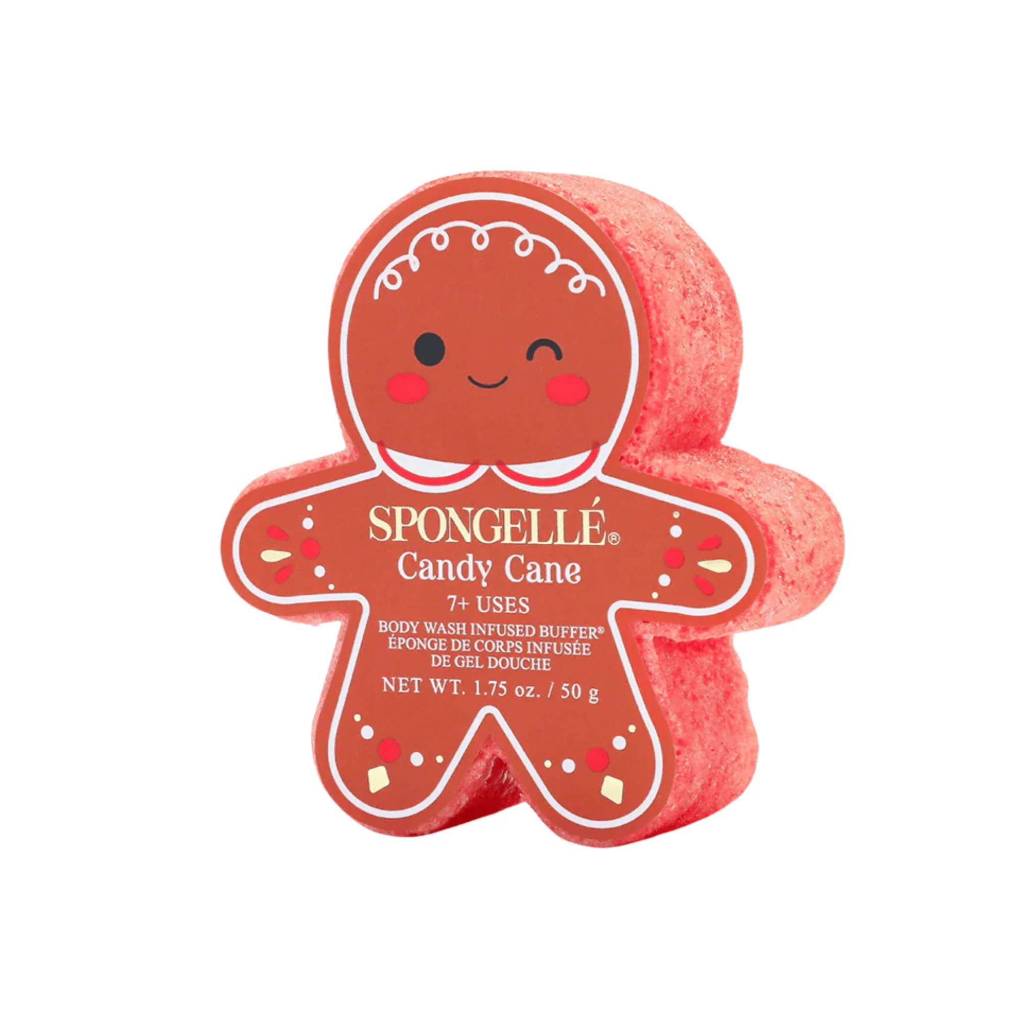 Spongelle Candy Cane Scented Gingerbread Man Buffer (1.7 oz) #10090475