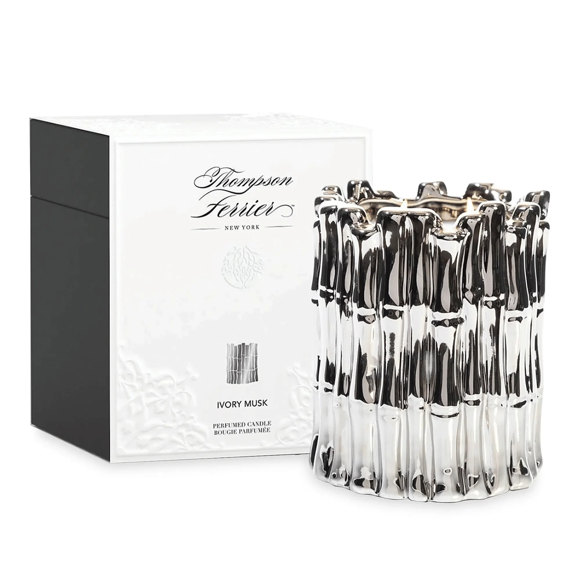 Thompson Ferrier Ivory Musk Silver Bamboo Candle #10090249 - Image 2