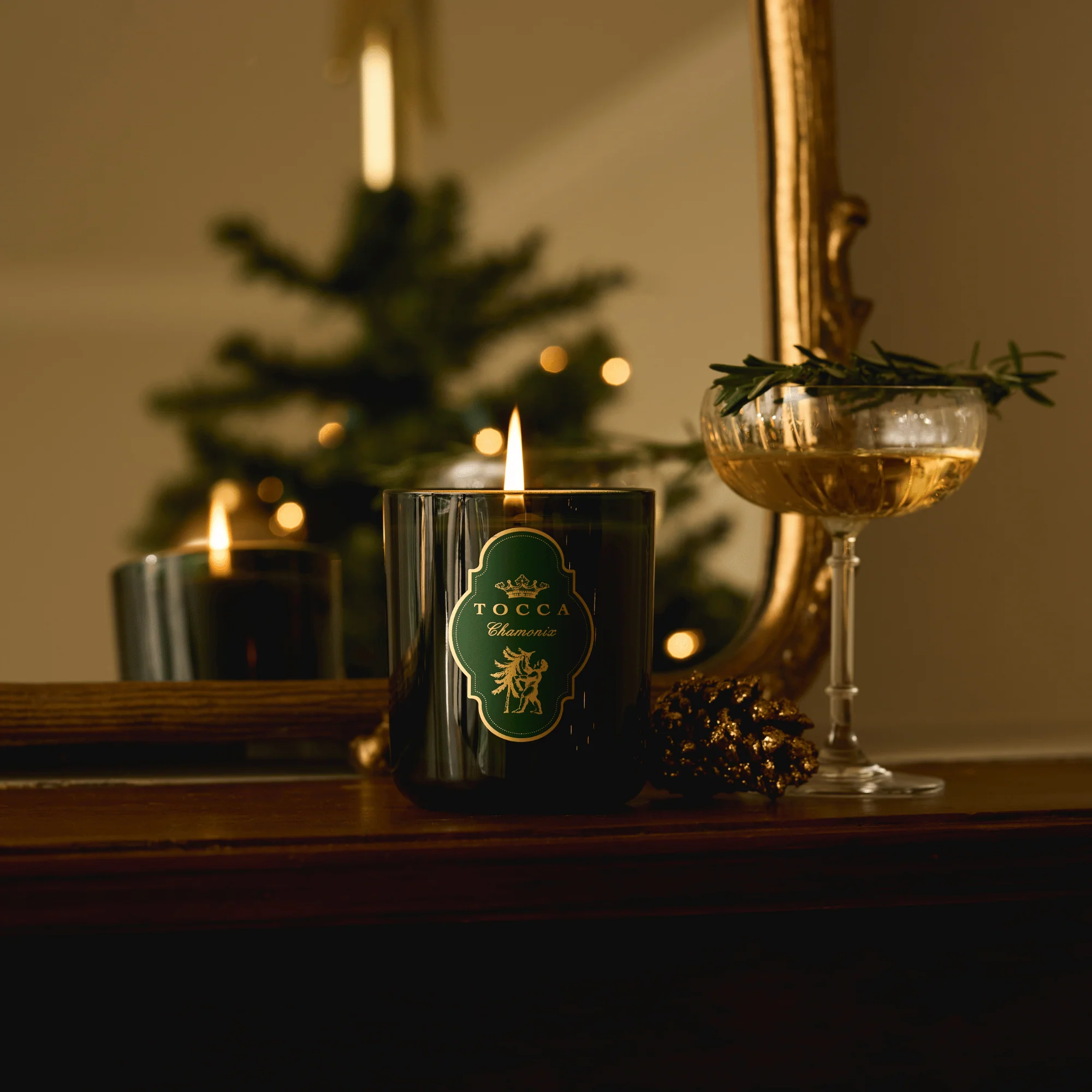 Tocca Chamonix Green Glass Candle (10 oz) #10090515 - Image 2