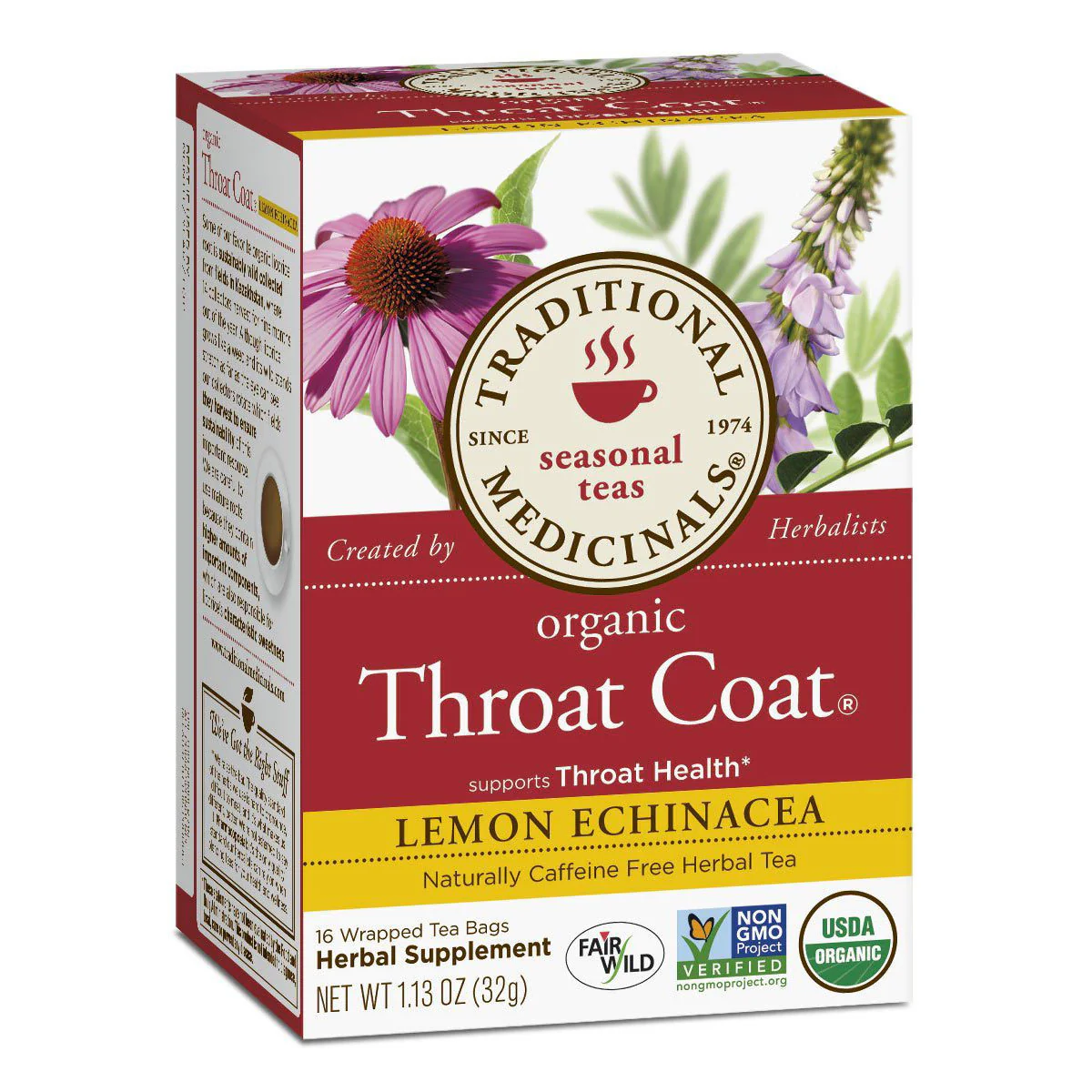 Traditional Medicinals Lemon Echinacea Throat Coat (16 count) #19782