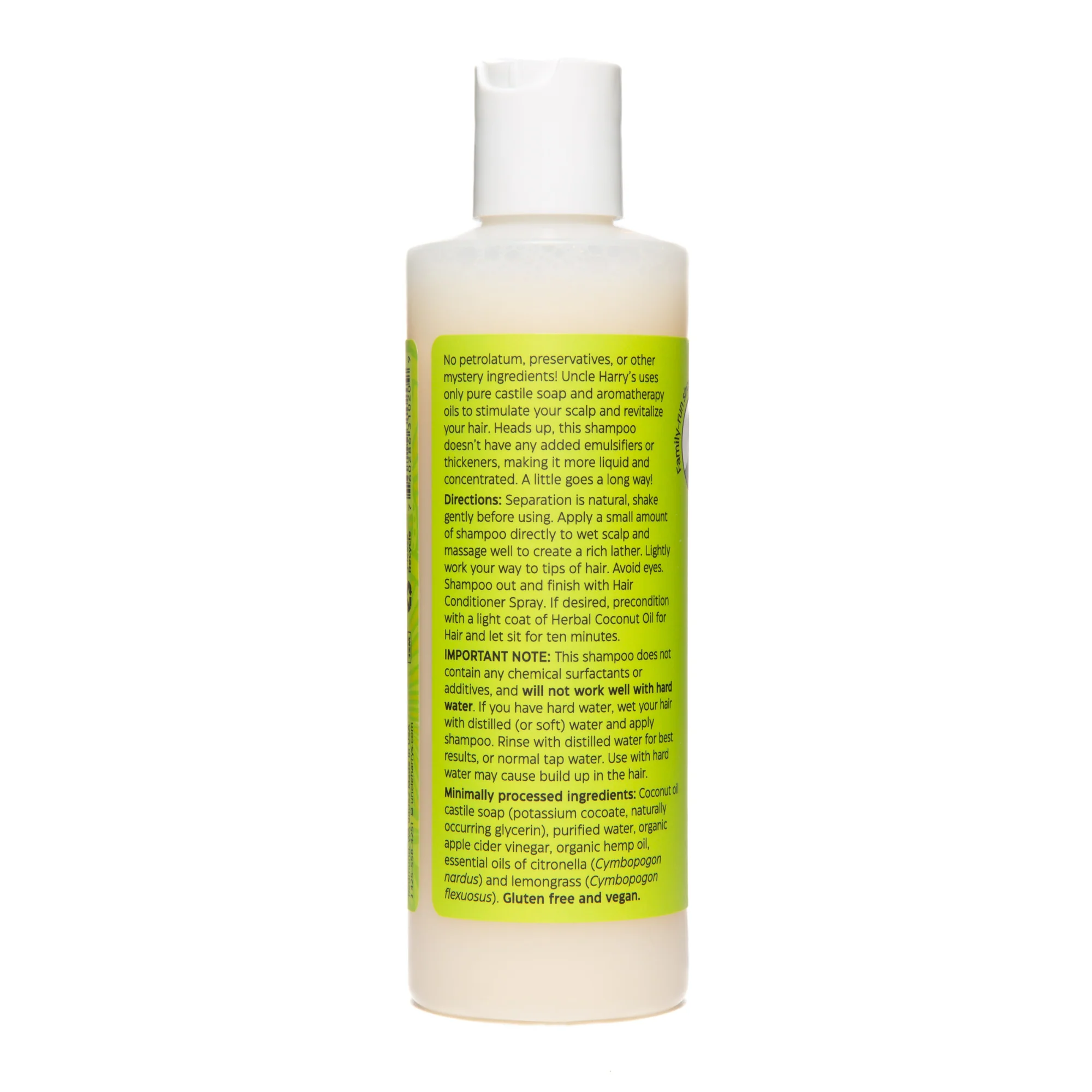 Uncle Harry's Natural Products Citronella Lemongrass Shampoo (8 fl oz) #10089644 - Image 2