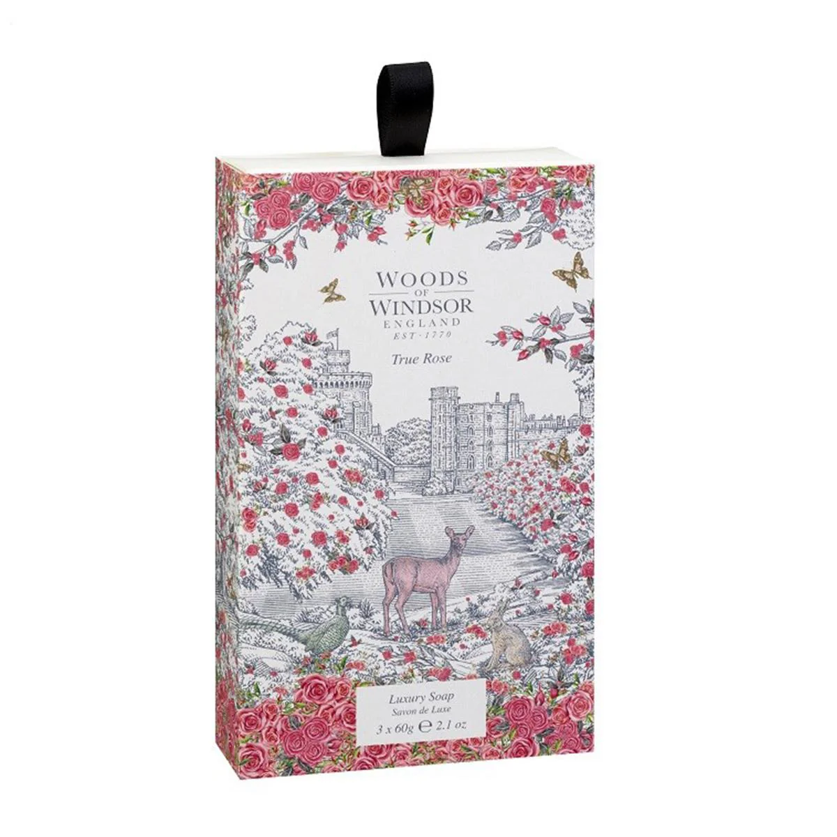 Woods of Windsor True Rose Fine English Soap (Box of 3) (2.1 oz) #1926